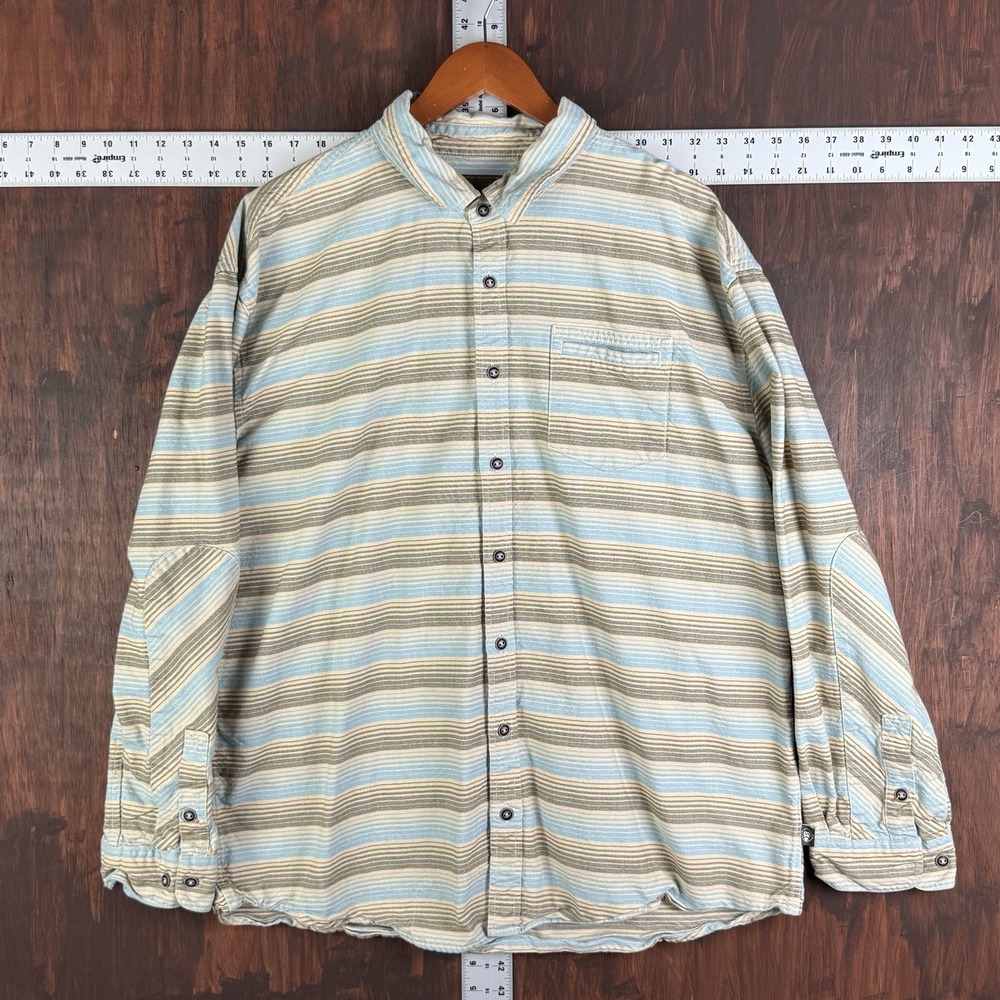 Howler Brothers Enfield Longsleeve Equator Striped Button‎ Up Shirt Mens 2XL GUC